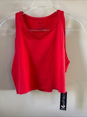 ethika Bright Red Cropped Tank Top